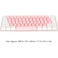 thumbnail image 3 of HUGFEGWE Clavier de Jeu Filaire 60 %, Mini Clavier RVB avec 6 Effets de Rétroéclairage, Clavier Compact 61 Touches pour 11 10 8 7 Vista, Filaire USB, Prêt à l'Emploi (Blanc Rose) CA919-95348, 3 of 9