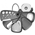 thumbnail image 5 of 6 IN 1 New Stackable Kitchen Gadgets 6 Pieces Melon Grater Herb Cutter Garlic Grinder Can Opener, 5 of 5
