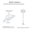 thumbnail image 5 of Rosec Jewels Lab Created Diamond Ring for Women - EF-VS Grade East West Engagement Ring, 18K Yellow Gold, US 6.50, 5 of 8