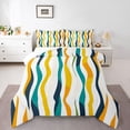 thumbnail image 3 of Homewish Orange Blue Stripes Bedding Comforter Set, Modern Abstract Line Twin Comforter Sets, Teens Kids Adult Men Bedding Set, Super Cozy Room Decor, 2-Piece, 3 of 8