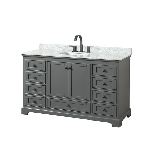 Wyndham Collection Wcs202060scmunsmxx Deborah 60" Free Standing Single Vanity Set - Dark
