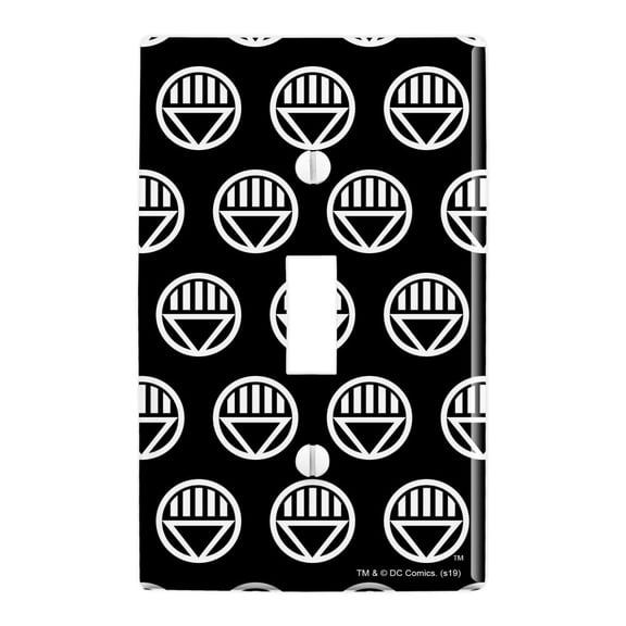 Green Lantern Blackest Night Black Lantern Logo Plastic Wall Decor Toggle Light Switch Plate Cover