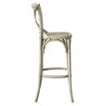 thumbnail image 4 of Modway Gear 43.5" Modern Style Rattan and Elm Wood Bar Stool in Gray Finish, 4 of 10