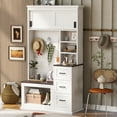 thumbnail image 2 of Euroco  Modern Entryway Bench with Coat Rack, 3 Shelves and Drawers, 3 Sturdy Hooks, 40.2'' Wide Hall Tree with Storage Bench for Hallway, Entryway, Living Room, 2 of 9