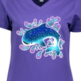 thumbnail image 4 of Inktastic Cute Whale Shark Women's V-Neck T-Shirt, 4 of 5