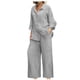 thumbnail image 1 of Ploknplq Jumpsuits for Women,Jogging Suits for Women Plus Size,Lounge Sets for Women,Linen 2 Piece Sets Shirts Wide Leg Pant,Matching Sets Women Clothing,Track Suits for Women Set Gray 2XL, 1 of 6