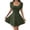 Army Green, variant on Womens Dresses Short Sleeve Square Neck Fit And Flare Mini Dress Casual Summer Party Clubwear Dress