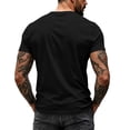 thumbnail image 4 of Mfakffe Mens T-shirt Casual V-Neck Short Sleeve Breathable Fitness Shirt Lightweight Comfy Versatile Sport Top, 4 of 4