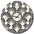 thumbnail image 1 of Designart 'Retro Art Deco Waves I Mid-Century Modern Wall Clock, 1 of 3