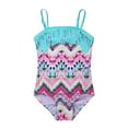 thumbnail image 4 of inhzoy Kids Girls' Camisole Fringes One-piece Swimsuit, 4 of 5