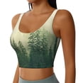thumbnail image 2 of Pofeuu Fog Forest Print Sports Bra for Women Sexy Vest Yoga Running Gym Fitness Crop Bras Tops-XX-Large, 2 of 8