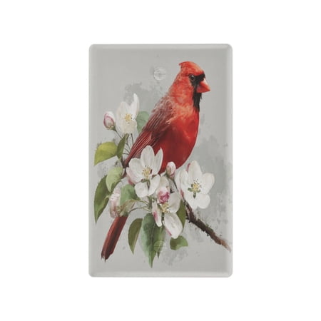 Light Switch Cover Switch Plate Outlet Cover Plug Cover for Electrical Unused Outlet Cover Beautiful Red Bird
