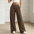 thumbnail image 2 of GPOECD Yoga Pants for Women Effortless Wide Leg Joggers with Slim Fit and Seamless Comfort Versatile Casual Trousers for Yoga and Daily Wear Wide Leg Sweatpants Coffee,M, 2 of 8
