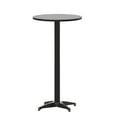 thumbnail image 2 of BizChair 23.25" Black Round Metal Indoor-Outdoor Bar Height Table with Flip-Up Table, 2 of 11