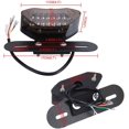 thumbnail image 3 of 12V 16 LED Universal Motorcycle Integrated Brake Tail Running Light Turn Signla License Plate Lamp (Smoked Black Cover), 3 of 5