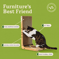 thumbnail image 5 of Vibrant Life L-Shaped Cat Scratcher with Dual-Surface Scratchers, Brown, 27", 5 of 9