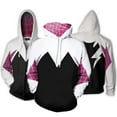 thumbnail image 4 of Sudadera con capucha de superhéroe para adultos y niños, abrigo con cremallera, disfraz de Spiderman Gwen Stacy, ropa de calle, 4 of 4