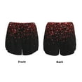 thumbnail image 6 of Uemuo Red Glitter1 Pattern Women's Athletic Shorts High Waisted Running Shorts with Liner Pockets Gym Elastic Workout Shorts-Large, 6 of 9