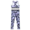thumbnail image 4 of iiniim Big Girls 2PCS Sports Outfit Camouflage Printed Crop Top with Leggings Gymnastic, 4 of 7