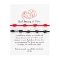 thumbnail image 3 of Knotted Red Rope Bracelet Length Lovers Paper Card Bracelet Bracelet, 3 of 9