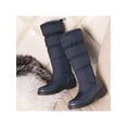 thumbnail image 4 of Gomelly Womens Knee High Snow Boots Pull On Waterproof Winter Boots Non-Slip Outdoor Shoes Blue 8.5, 4 of 9