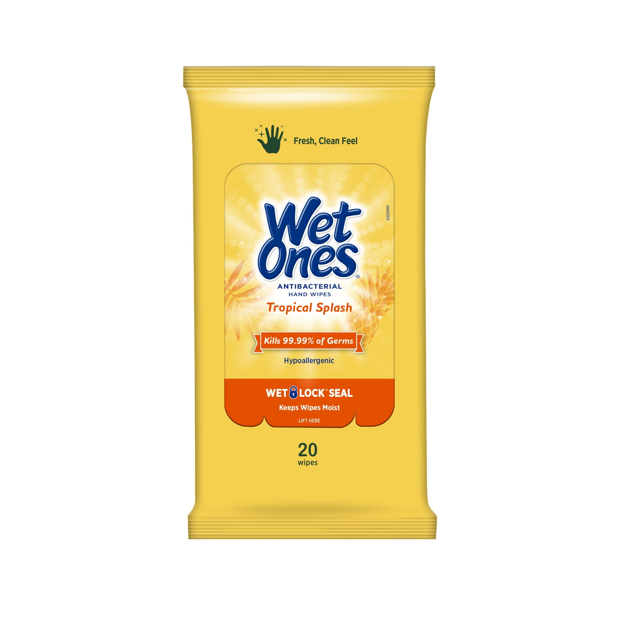 Wet Ones Antibacterial Hand Wipes Trvl Pk, Tropical Splash, 20 Ct