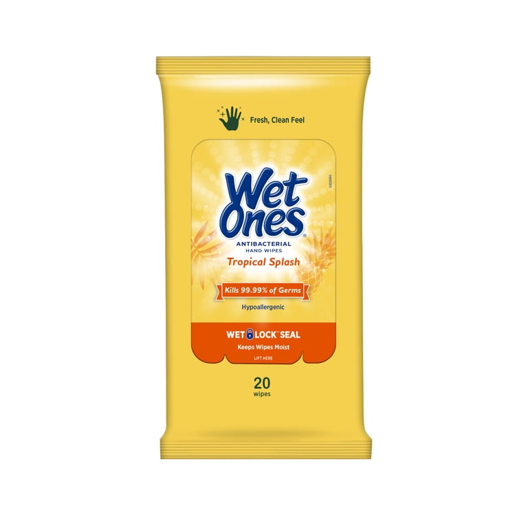 Wet Ones Antibacterial Hand Wipes, Tropical Splash, 10-Pack photo 2