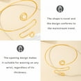 thumbnail image 4 of DESIGNICE 2Pcs Gold Bangles for Women Adjustable Cuff Bracelets Electroplating Process Arm Cuff Jewelry for Women Sister Gifts Colormixing3, 4 of 7