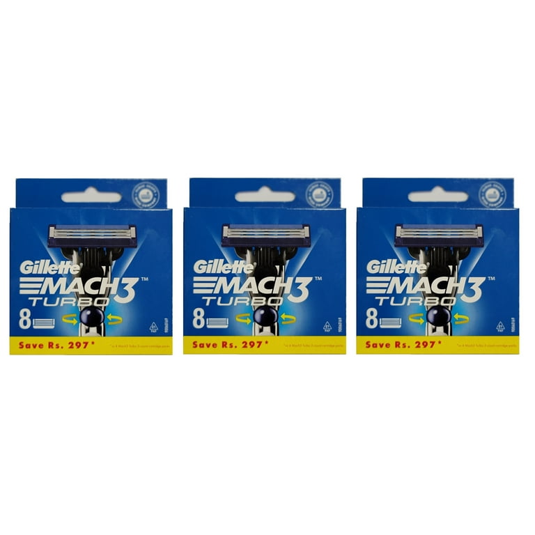 New Gillette Mach3 Turbo Men's Razor Blade Refills - 24 Count