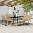 thumbnail image 1 of vidaXL 9 Piece Garden Dining Set Oak, 1 of 5
