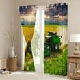 thumbnail image 3 of Tractor Darkening Drapes 2 Panels,Farmland Curtains for Bedroom Living Room Kids Decor Western Farm Tractor Blackout Curtains Vehicle Window Treatments Machinery Truck-42"W x 63"L (Pack of 2), 3 of 7