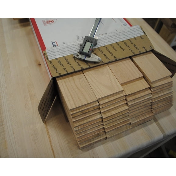 70 Red Oak thin boards lumber wood crafts 3/8" x 2" x 14"