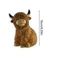 thumbnail image 4 of Lámpara de adorno de vaca de las Tierras Altas, luz de noche navideña para mesita de noche, lámpara de ganado brillante, adorno de vaca coleccionable para mesita de noche, estantería, hogar, oficina,, 4 of 9