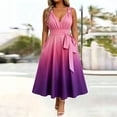 thumbnail image 2 of Levmjia Women's Plus Size Maxi Dress Summer Sleeveless V Neck Tie Waist A Line Dress with Pockets Casual Beach Vacation Long Dress, 2 of 8