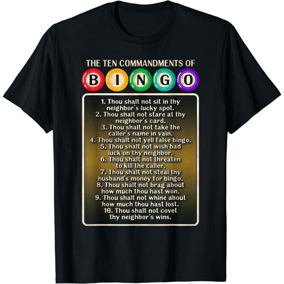 10 Commandments Of Bingo - Bingo Player T-Shirt