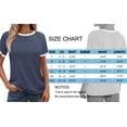 thumbnail image 5 of MOSHU Color Block Womens T-shirts Round Neck Shirts for Women Short Sleeve Loose Fit Women Tops, 5 of 9