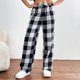 thumbnail image 2 of Pantalón de pijama tejido de algodón para niño, ropa de dormir suave a cuadros, 2 of 5