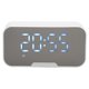 thumbnail image 2 of Altavoz Bluetooth con Despertador Digital Pantalla de Temperatura Anuncio de Voz Radio FM Espejo Despertador Altavoz Blanco, 2 of 5