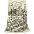 thumbnail image 2 of Bingfone Vineyard Landscape Print Flannel Fleece Blanket Throw Blanket For Bed,Sofa,Couch,Travel,Camping(50"X40"), 2 of 9
