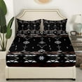 thumbnail image 2 of Erosebridal Tribal Aztec Fitted Sheet Set Full, Sheep Skull Fitted Sheet Full, Triangle Geometric Decor 3pcs, 2 of 6
