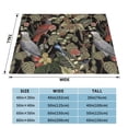 thumbnail image 4 of XMXT Flannel Throw Blanket for Couch, Realistic Botanical Parrot Bed Sofa Decor Blankets for Home Bedroom, 50 x 40 inches, 4 of 9
