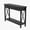 black, variant on Storage Console Table with 2 Drawers & Lower Shelf – Industrial MDF & Metal Frame, X-Brace Design