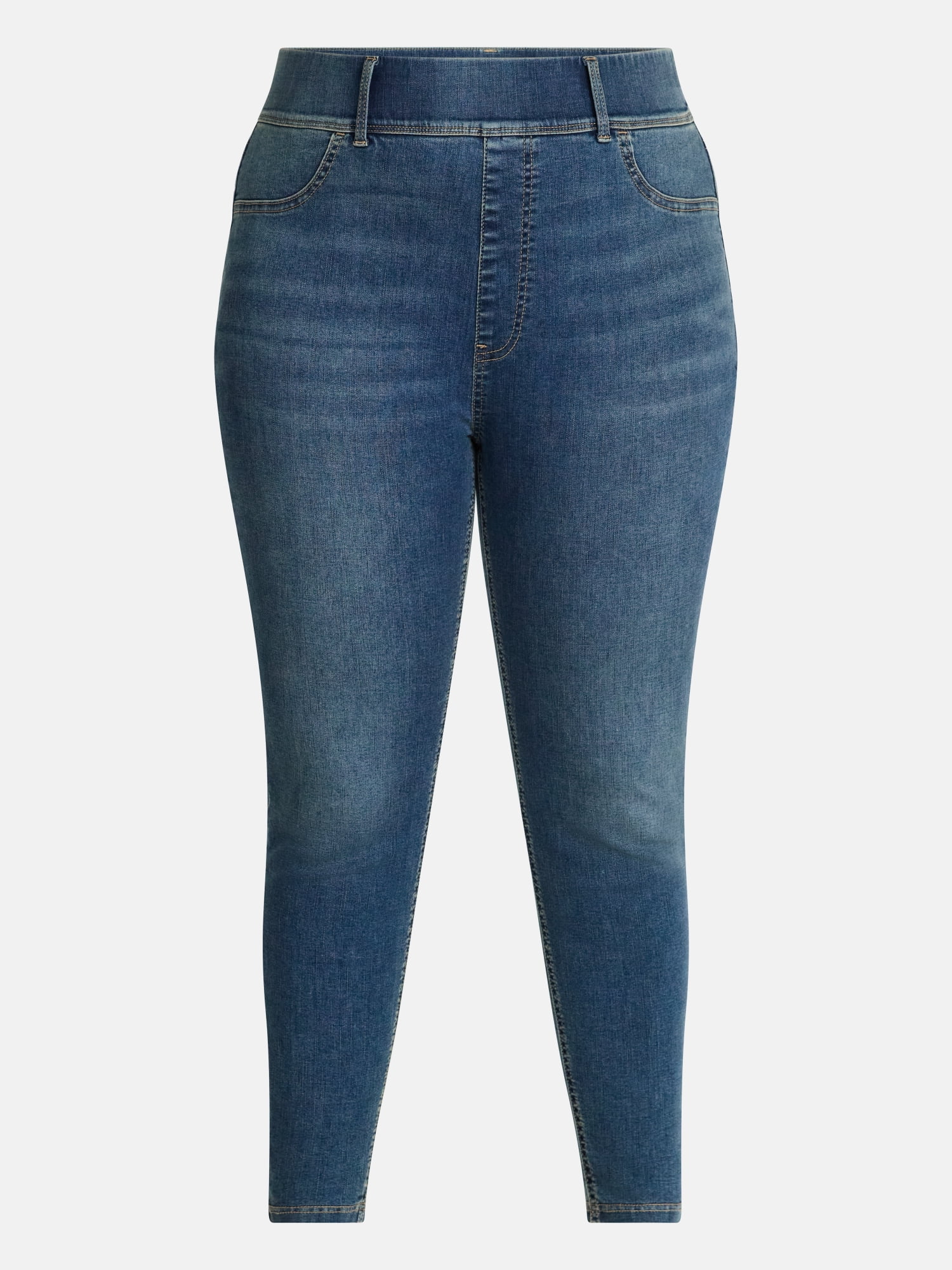 Terra & Sky Women's Plus High Rise Skinny Jeggings, Sizes 0X-4X