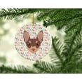 thumbnail image 2 of Toy Fox Terrier Merry Christmas Ceramic Ornament 2.8 in x 2.8 in, 2 of 3