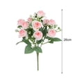 thumbnail image 5 of LShunze Artificial Flowers Small Roses with Leaf Bouquet Faux Floral Plant for Valentines Decoration Kitchen Wedding Office, 5 of 8