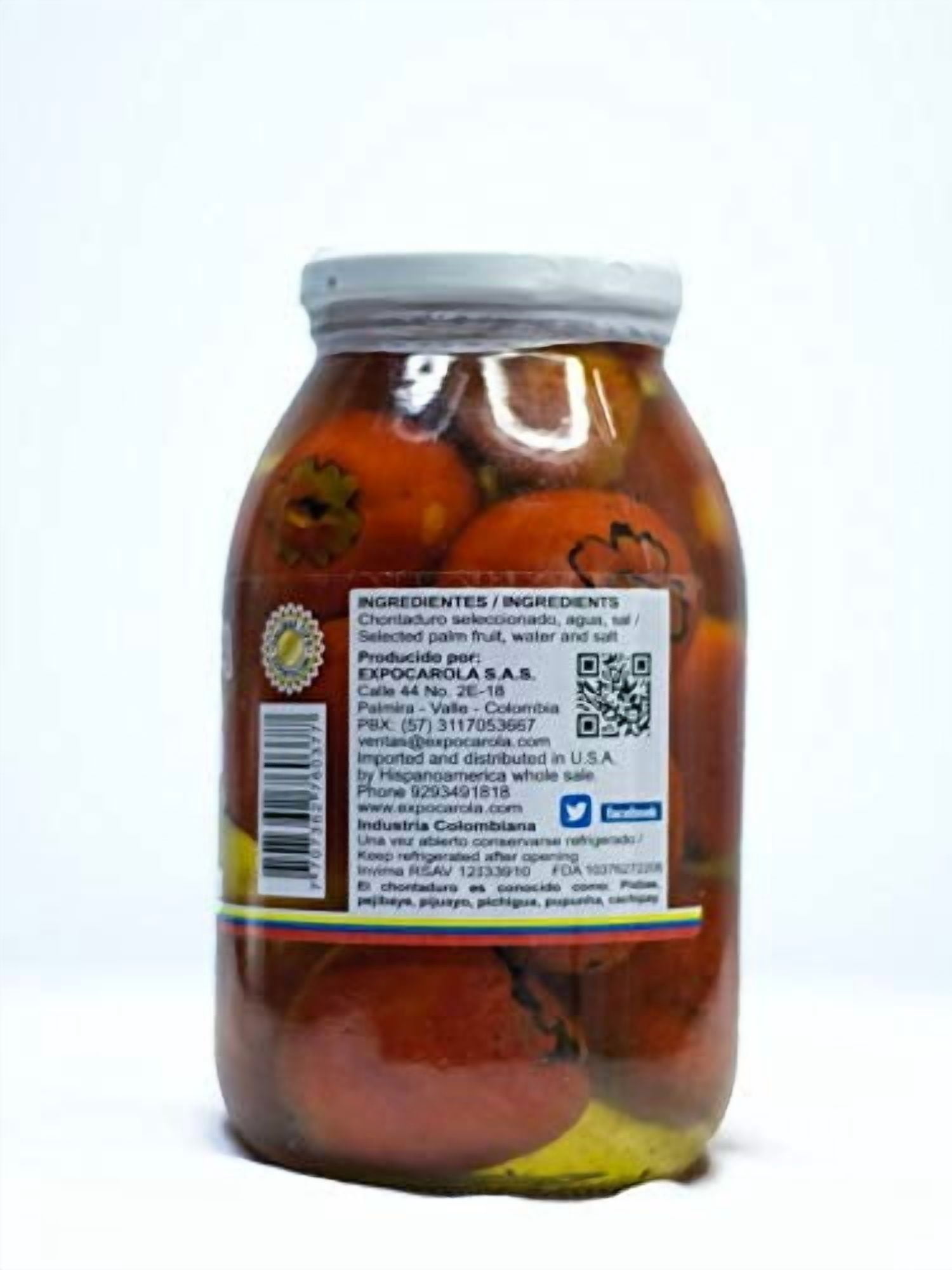 Peach Palm Super Fruit in Brine Chontaduro en Salmuera 480g - Imported from Colombia