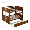 thumbnail image 2 of Full Over Full Bunk Bed with Twin Size Trundle, Walnut, 2 of 9