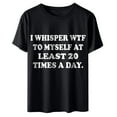 thumbnail image 3 of T-Shirt d'Été Mode Ample Col Rond Imprimé Lettre Manches Courtes, 3 of 5