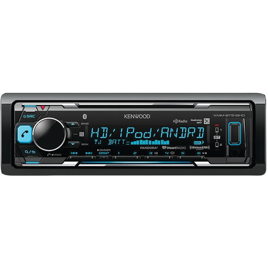 Kenwood KMM Single-DIN in-Dash MP3 Digital Media Receiver with Bluetooth HD Radio and SiriusXM Ready