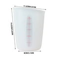 thumbnail image 3 of Silicone Measuring Cups 250ml(8oz) Flexible Measure Melting Cups for Epoxy Resin Butter, BPA Free Chocolate Squeeze Pour Baking Cup Dishwasher Safe, White, 3 of 3